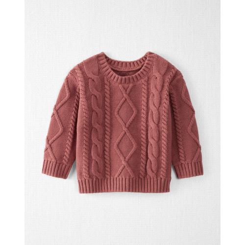 Carter's Little Planet Baby Organic Cotton Cable Knit Sweater - 12M - Style,Copper Sky