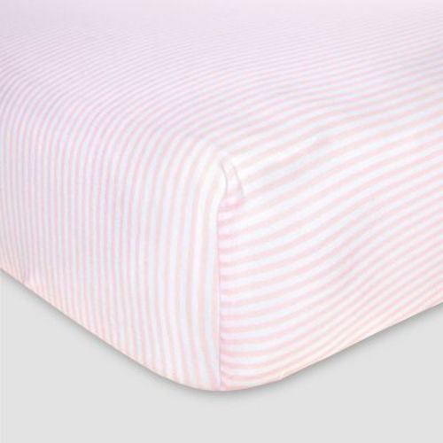 Burt's Bees Baby® Organic Fitted Crib Sheet - Bee Essentials - Stripe