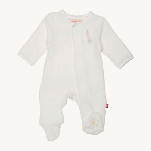 rainbow dreams velour magnetic parent favorite footie