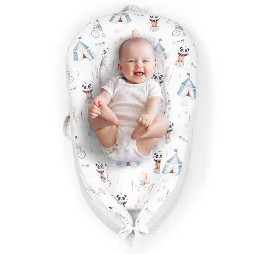 Baby Lounger for Newborn - Baby Nest Cooling Soft Breathable - Portable Infant Lounger Baby Essentials for Home Travel - Baby Gift for 0-24 Months