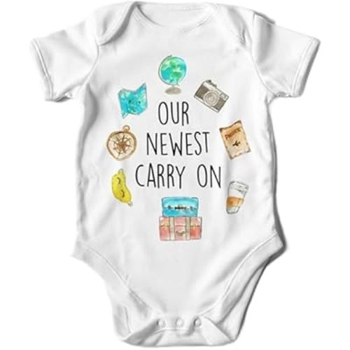 Travel Carry On - Baby Boy Girl Clothes Infant Bodysuit Funny Cute Newborn 1B