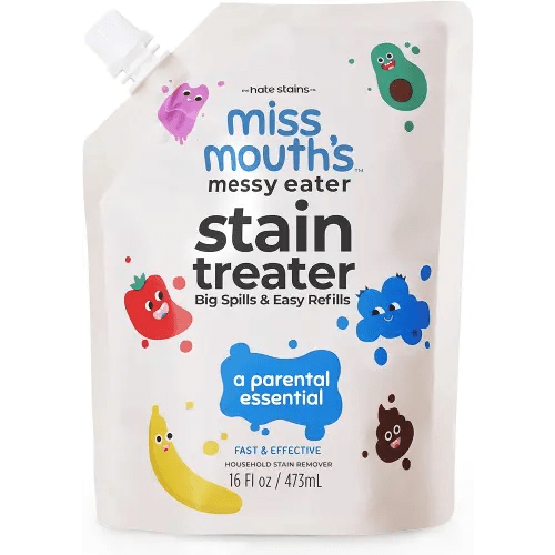 Miss Mouth's Messy Eater Stain Treater - 16oz Refill - Newborn & Baby Essentials - No Dry Cleaning Food, Grease, Coffee Off Laundry, Underwear, Fabric