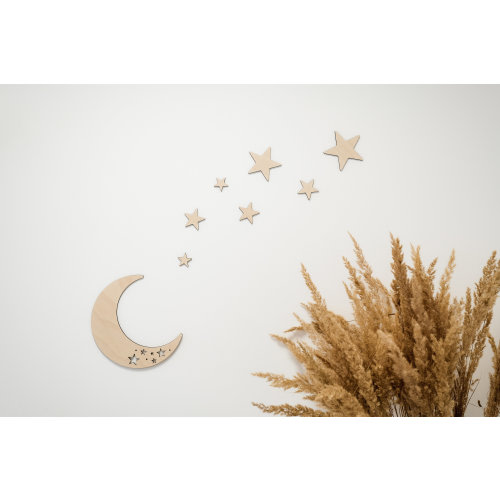 Kids moon with stars wall decor | Nursery decoration | moon and stars wall stickers | baby gift idea | baby shower