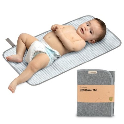 KeaBabies Swift Diaper Changing Pad, Portable Waterproof Diaper Changing Pad for Baby, Travel Changing Pad for Diaper Bag, Color: Classic gray