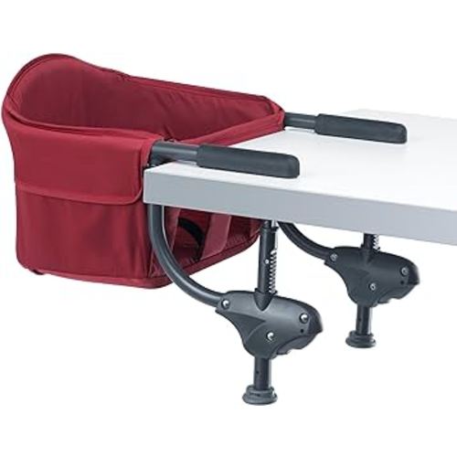 Chicco Caddy Hook-On Chair, Portable High Chair for Babies and Toddlers, for Children up to 37 lbs., Lightweight, Compact Fold | Red/Red