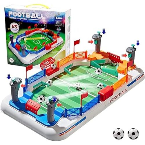 COUOMOXA Soccer Board Game for Kids: Mini Foosball Table Game - Interaction Soccer Toys for 3 4 5 6 7 8-12 Year Old Indoor Family Playroom Party - Perfect Birthday Sports Gift for Boys Girls