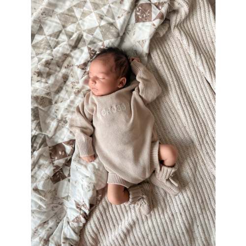 Knit Romper - Oat – Pine Kids Co