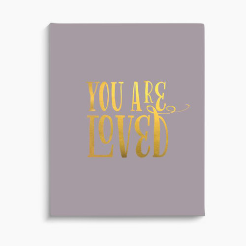Lucy Darling Art Print - You Are Loved Lavender Grey, 8" x 10"