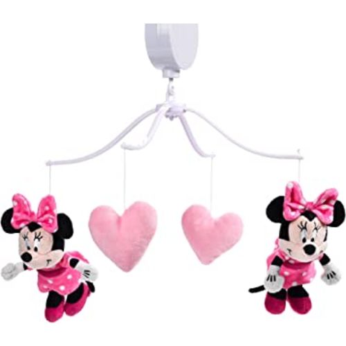 Lambs & Ivy Disney Baby Minnie Mouse Love Pink Musical Baby Crib Mobile Soother