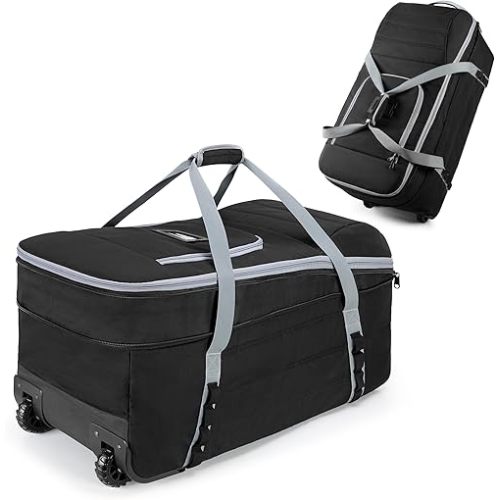 Car Seat Travel Bag with Wheels Compatible with UPPAbaby Aria and Mesa, Infant Padded Car Seat Carrier for Airport, Car Seat Gate Check Bag for Travel with Luggage Tag, Black, Bag Only