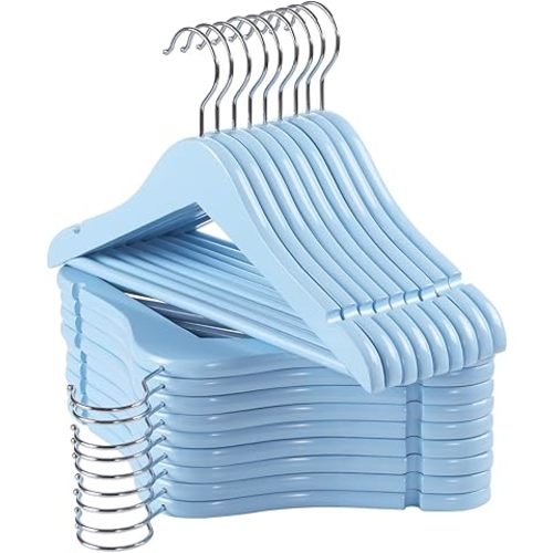 ELONG HOME Kids Hangers, 20 Pack Blue Baby Hangers for Closet, Premium Children's Clothes Hangers with 360° Swivel Hook