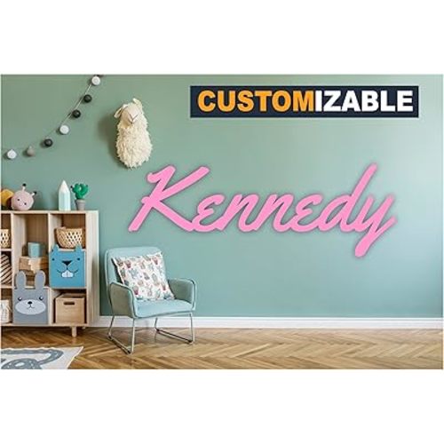 VulgrCo Custom Name Wall Decal for Kids Room, Personalized Walls Decals and Stickers for Nursery, Baby Names Wall Decor, Peel & Stick Name Decals for Walls