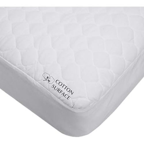 American Baby Company Extra Durable Waterproof Fitted Crib and Toddler Mattress Protector, Quilted and Noiseless Crib & Toddler Mattress Pad Cover, White, 52" x 28"