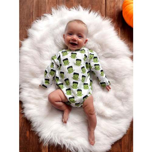 Halloween Monster / Organic Long Sleeve T-Shirt Bubble