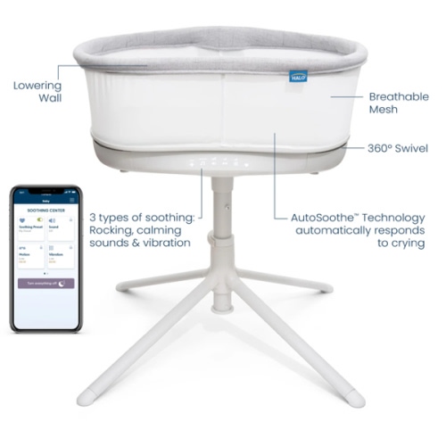 HALO BassiNest® Connected Swivel Sleeper 3.0 Smart Bassinet