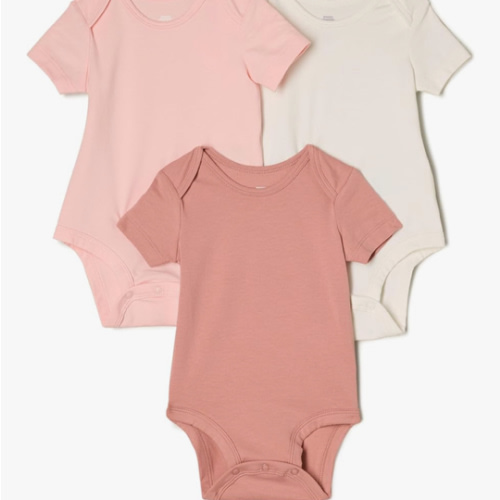 Amazon Essentials x Sofia Grainge Unisex Babies' Short Sleeve Crewneck Bodysuit, Pack of 3