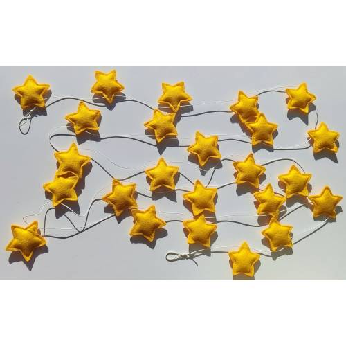 Yellow garland/stars garland/yellow nursery/yellow birthday party decor/star nursery/kids decor/Modern kids room/baby shower / wedding decor