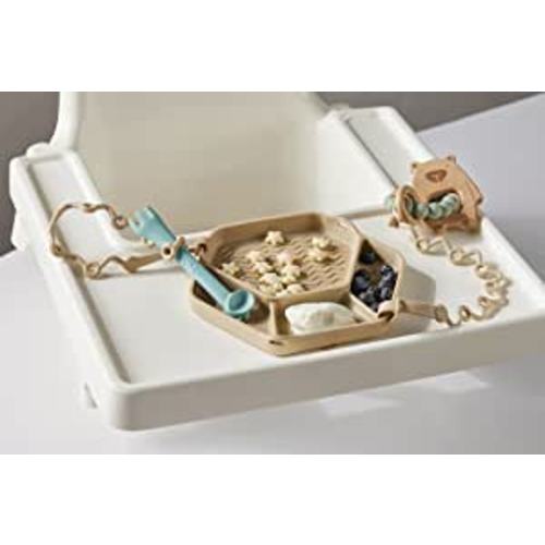 Amazon.com: SmackFun - All-in-one Plate + Toy Straps Attachment System - Divided Silicone Suction Plate for Babies + Toddlers - First Foods + Self-Feeding. Comes with 2 Straps (Shifting Sand) : Baby