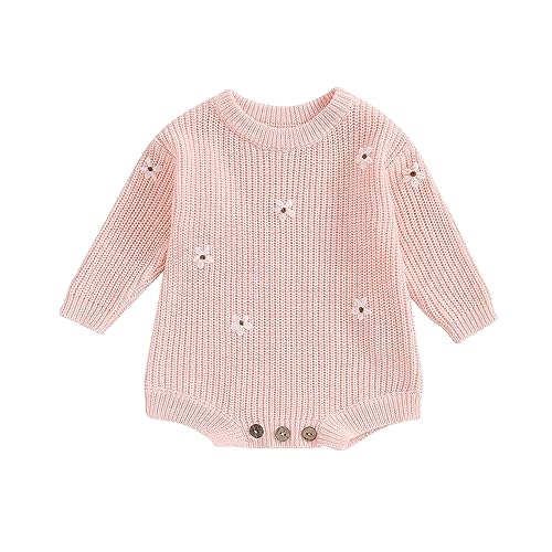 FYBITBO Baby Girl Boy Sweater Knit Oversized Pullover Sweatshirt Romper Onesie Warm Fall Winter Clothes Outfit Newborn