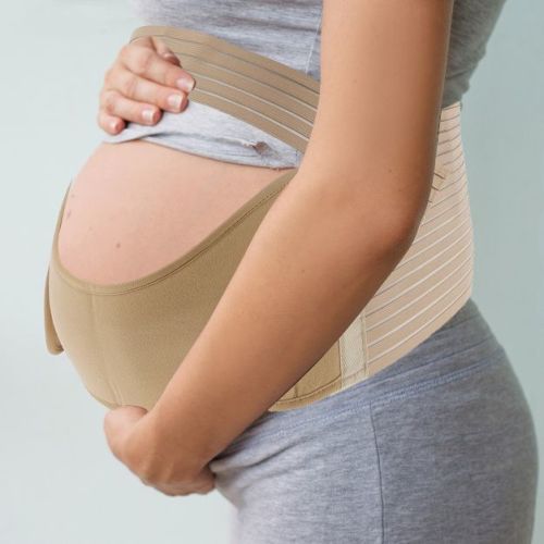 Unique Bargains Breathable Pregnancy Belly Band Flesh Color X-Large 1 Set