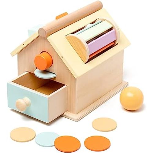 JOCY Montessori Toys for 1 2 3 Years Old Boys Toys Birthday Toy, Wooden Sensory Toys for Ages 2-4 Toddlers Kids Baby, Shape Sorting and Stacking Learning Toys for Toddlers and Kids Ages 6+ Months
