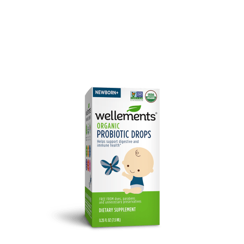 Wellements Organic Probiotic Drops For Newborn Babies & Infants {Helps Gut Health}
