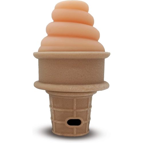 SweeTooth Ice Cream Cone Shaped Baby Teether - Adorable Orange