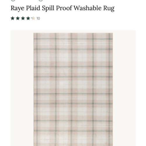 Raye Plaid Spill Proof Washable Rug | Beige – Rugs USA