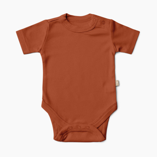 Goumi Kids x Babylist Short-Sleeve Bodysuit - Clay, 0-3 M