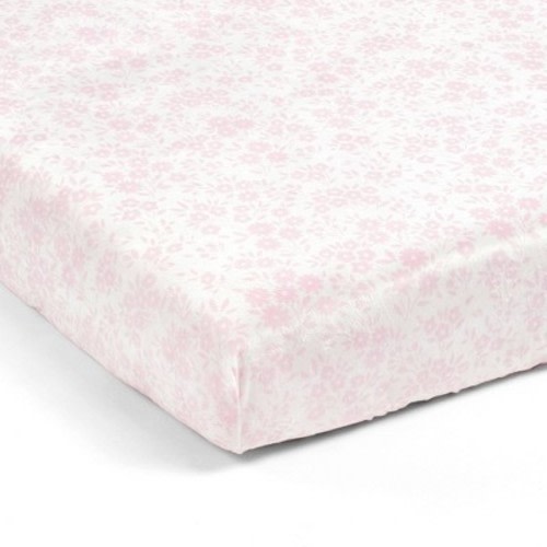 Lush Décor Soft & Plush Fitted Crib Sheet Garden Of Flowers, Color: Pink
