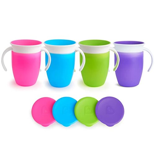 Munchkin® Miracle® 360 Trainer Cups with Lids, 7 Ounce, 4 Pack - 4pk Cups + 4pk Lids