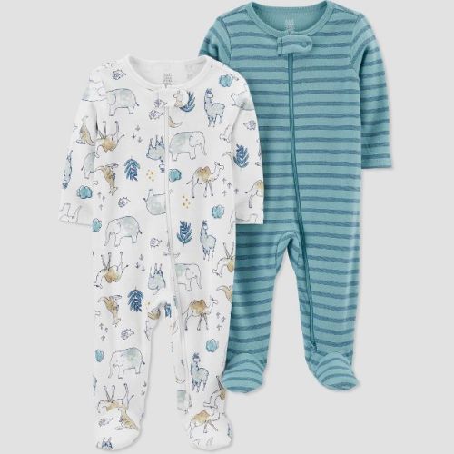 Carter's Just One You®️ Baby Boys' 2pk Safari Sleep N' Play Blue