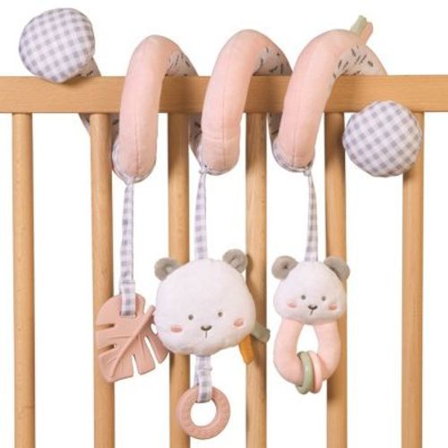 Saro Pink Rattle Spiral Toy: Baby Teether & Sensory Play