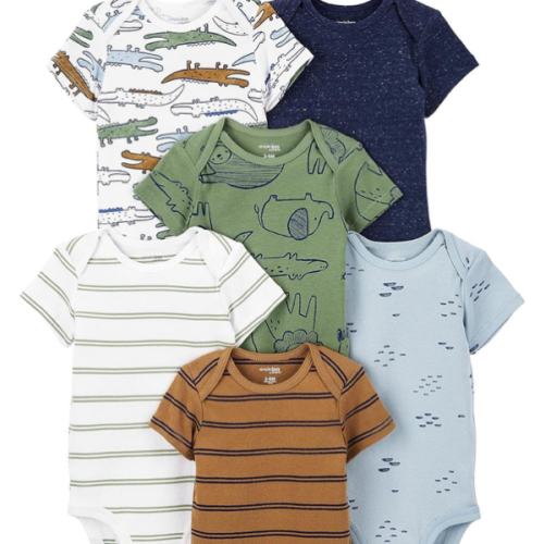 Simple Joys by Carter's Baby Boys' 6-Pack Short-Sleeve Bodysuit