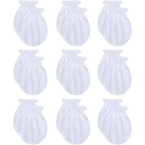 RATIVE No Scratch Mittens and Caps 100% Cotton for Newborn Baby 0-6 Months Boys Girls