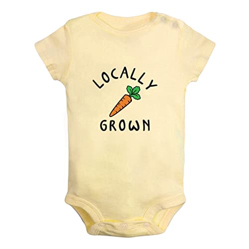 iDzn Babies Unisex Locally Grown Funny Rompers Newborn Bodysuits Infant Jumpsuits 0-24 Months Kids Cotton Graphic Outfits