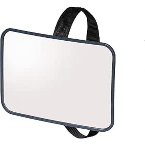 Jolly Jumper Baby Mirror Standard - Non-Rotating Wide View Rear-Facing Car Mirror with Headrest Mount & Shatter-Resistant Surface