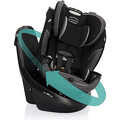 Evenflo Revolve360 Slim 2-in-1 Rotational Car Seat (Canton Black)
