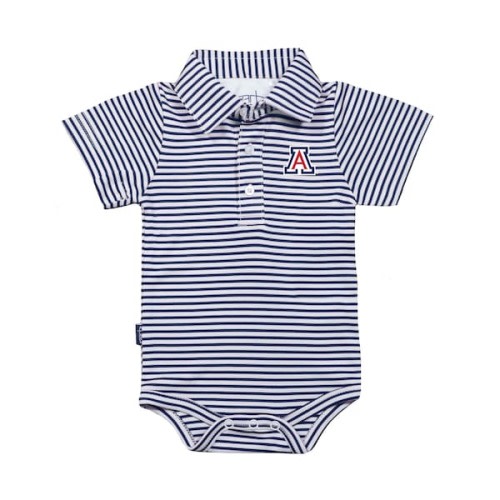 Infant Garb Navy/White Arizona Wildcats Carson Polo Bodysuit
