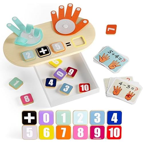 TOP BRIGHT Preschool Math Learning Toy - Educational Learning Number Toy for Toddler, Homeschool Supplies for Math Manipulates, Montessori Toy Gift for Kindergarten Classroom Kids 3+ Year Old