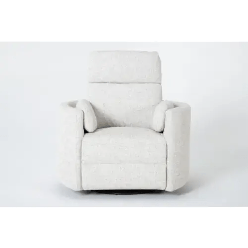 Rayna Quartz Nursery 40" Power Swivel Glider Recliner | Living Spaces