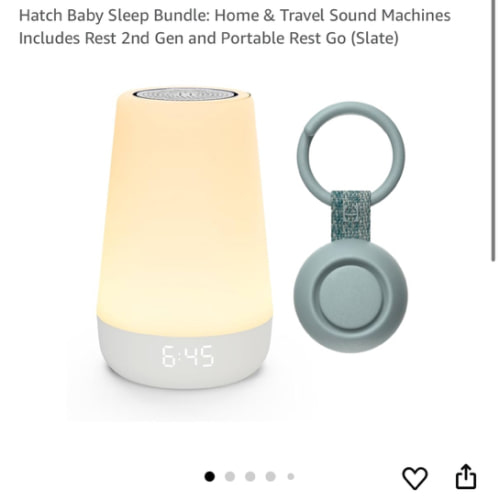 Hatch Baby Sleep Bundle: Home & Travel Sound Machines Includes Rest 2nd Gen and Portable Rest Go (Slate)