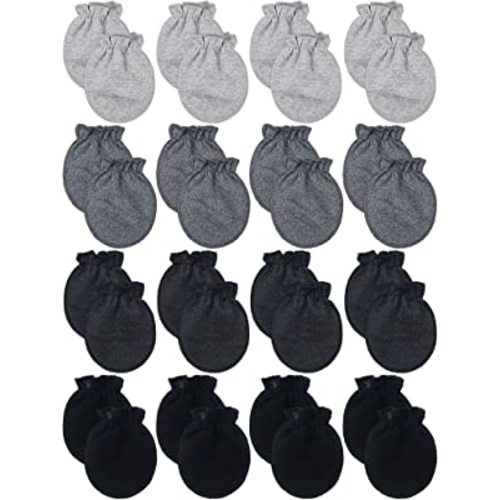 16 Pairs Newborn Baby Cotton Mittens No Scratch Gloves Unisex Newborn Mittens for baby Boys Girls 0-6 Months