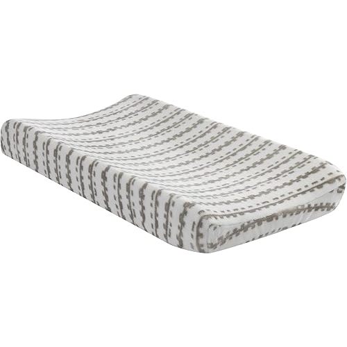 Lambs & Ivy Urban Jungle Gray/White Baby Changing Pad Cover