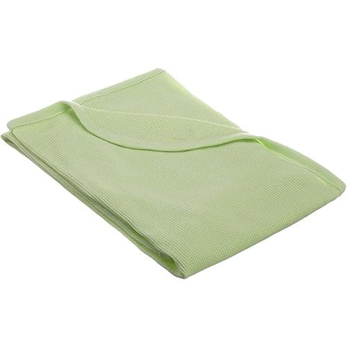 American Baby Company 100% Cotton Thermal Waffle Swaddle Blanket (30" x 40"), Soft, Breathable & Stretchy, Celery, for Boys and Girls, Perfect for Swaddling, Travel and Gifting