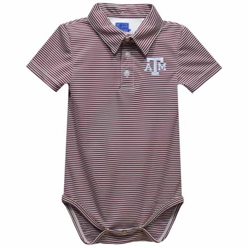 Infant&nbsp;Vive La Fete  Maroon Texas A&M Aggies Polo Pencil Stripe Bodysuit