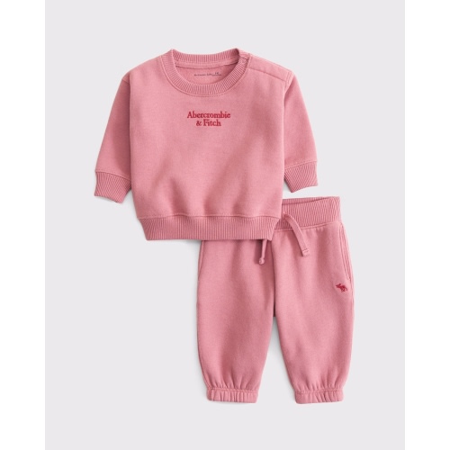 baby essential logo crew sweatshirt set