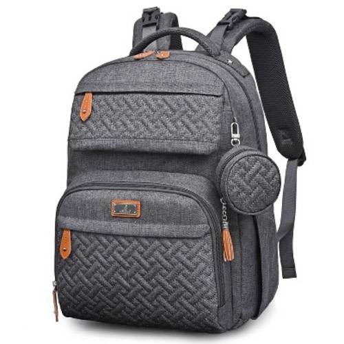 BabbleRoo Diaper Bag Backpack - Versatile Baby Bag, Baby Diaper Bag with Changing Pad & Accessories, Dark Gray, 1 pk