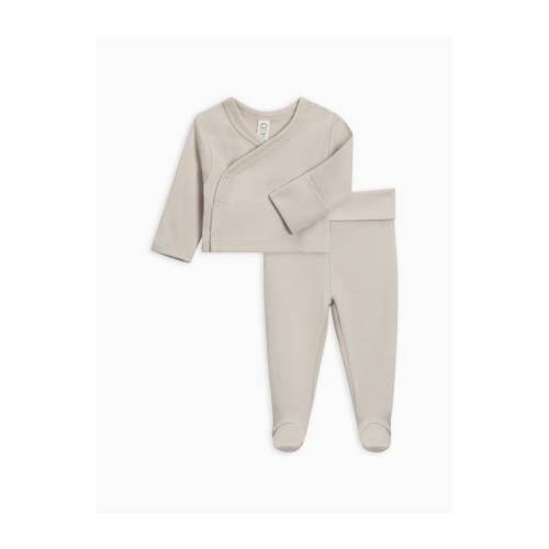 Riley 2 Piece Kimono Wrap Top and Pant Set, Newborn