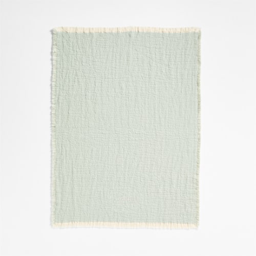 Personalized Supersoft Organic Cotton Gauze Verte Green Baby Stroller Blanket